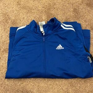Adidas Royal Blue Zip-Up Jacket size 14/16 in good used condition